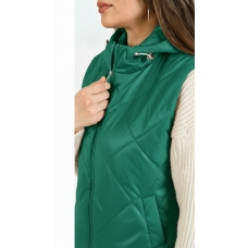 Жилет женский изумрудный