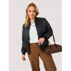 Бомбер женский, черный