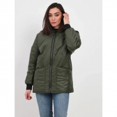 Куртка-бомбер женская демисезонная, цвет - хаки Куртка-бомбер женская демисезонная, цвет - хаки