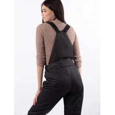 Полукомбинезон женский со съемными бретелями, цвет-черный