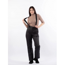 Полукомбинезон женский со съемными бретелями, цвет-черный