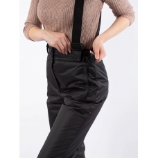 Полукомбинезон женский со съемными бретелями, цвет-черный