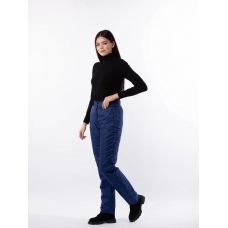 Брюки женские утепленные, цвет-синий