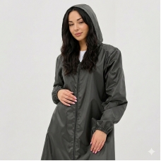 Плащ-дождевик женский, цвет - серый