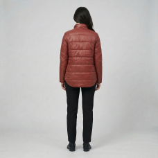 Куртка-рубашка  женская утепленная цвет-бордовый