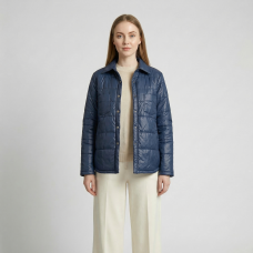   Куртка-рубашка женская  утепленная,цвет-синий