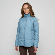 Куртка-рубашка женская утепленная,цвет-голубой