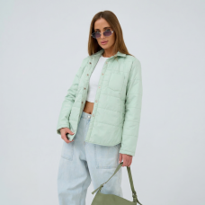 Куртка-рубашка женская утепленная, цвет-ментол
