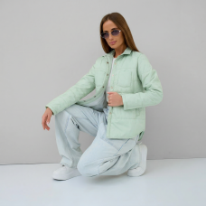 Куртка-рубашка женская утепленная, цвет-ментол