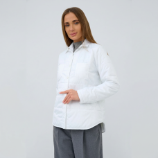Куртка-рубашка женская утепленная,цвет белый Куртка-рубашка женская утепленная,цвет белый