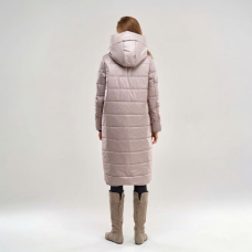 Пальто женское длинное для еврозимы,цвет - бежевый