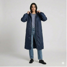 Плащ-дождевик женский, цвет - синий