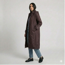 Плащ-дождевик женский, цвет - шоколад