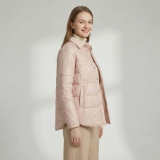   Куртка-рубашка женская  утепленная,цвет-пудровый