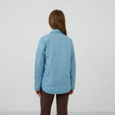 Куртка-рубашка женская утепленная,цвет-голубой