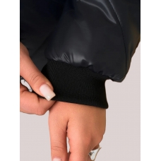 Бомбер женский, черный