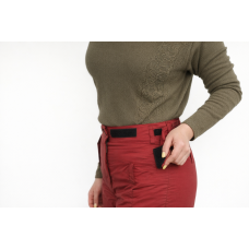 Брюки женские утепленные, цвет- красный