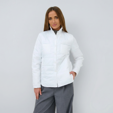 Куртка-рубашка женская утепленная,цвет белый