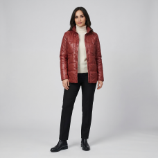 Куртка-рубашка  женская утепленная цвет-бордовый
