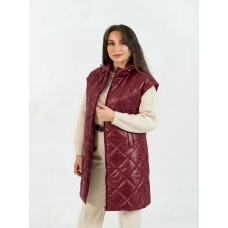 Жилет женский бордовый