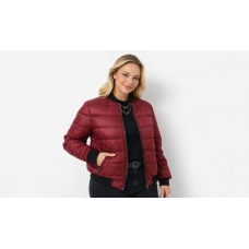  Бомбер женский, бордовый