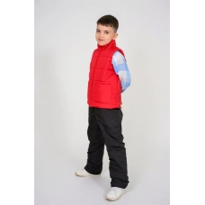 Жилет детский утепленный , цвет - красный