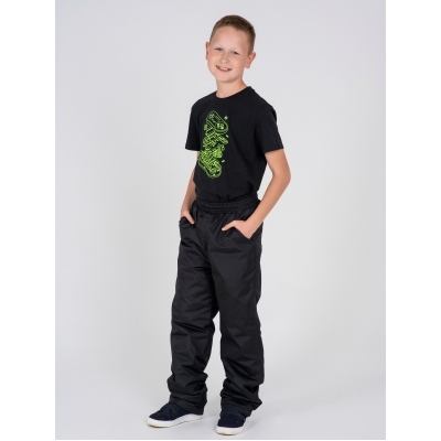 Подростковые брюки, утепленные синтепоном на мальчика,  цвет- черный