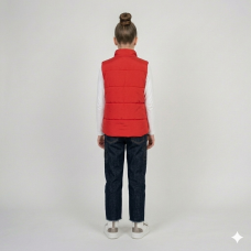 Жилет подростковый утепленный , цвет - красный