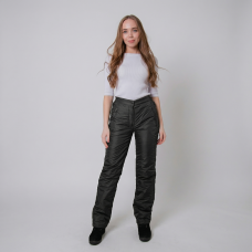 Брюки женские утепленные флисом  на поясе с завышенной талией