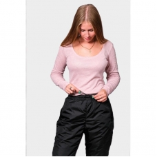 Брюки женские утепленные на поясе-резинке, цвет - черный