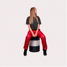  Брюки женские утепленные на поясе-резинке, цвет- красный