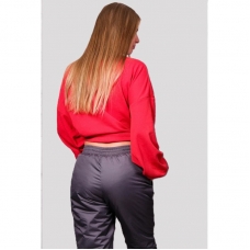 Брюки женские утепленные на поясе-резинке, цвет - серый