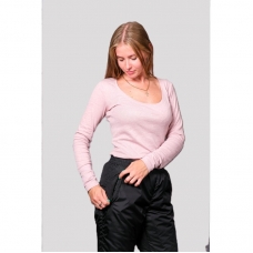 Брюки женские утепленные на поясе-резинке, цвет - черный