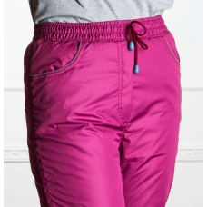 Брюки подростковые утепленные флисом для девочки, цвет-брусника