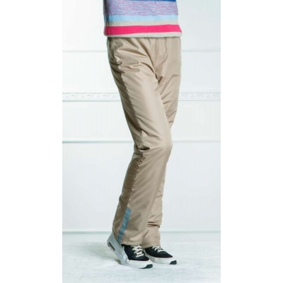 Подростковые утепленные флисом брюки для девочки, цвет-капучино