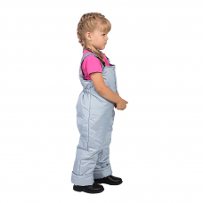 Полукомбинезон детский с утеплителем синтепон, цвет - серый