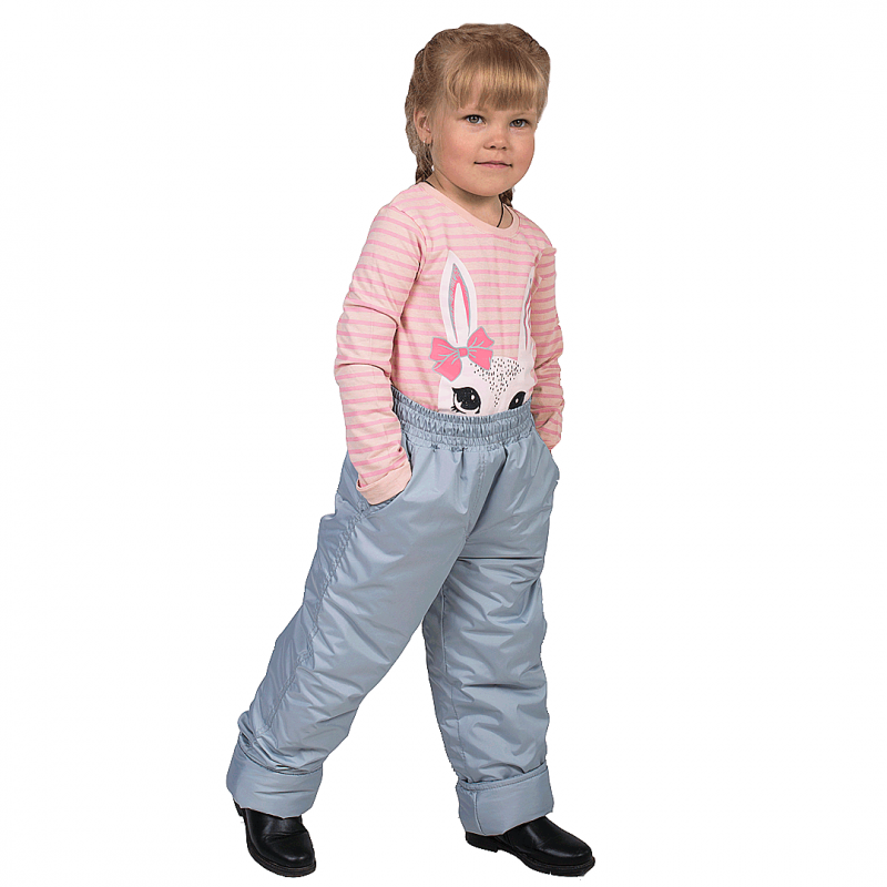 Детские зимние брюки,с утеплителем -синтепон, цвет-серый