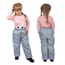Детские зимние брюки,с утеплителем -синтепон, цвет-серый