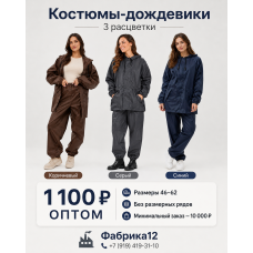 Новинка от «Фабрика12» — костюмы-дождевики для мужчин и женщин!
