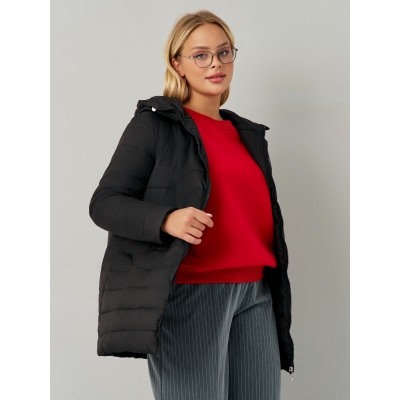 утепленная женская куртка с капюшоном