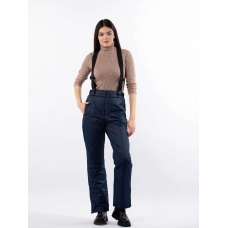 Полукомбинезон женский со съемными бретелями, цвет-синий