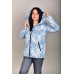 Костюм утепленный женский (голубой оригами куртка , графит брюки)