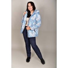 Костюм утепленный женский (синий оригами куртка , темно-синий брюки)