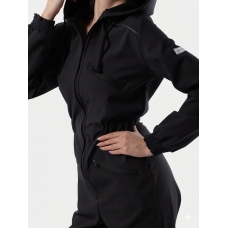  Комбинезон женский  демисезонный из софтшелла-черный