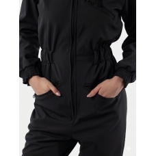  Комбинезон женский  демисезонный из софтшелла-черный