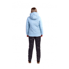 Костюм утепленный женский из курточной ткани, цвет-голубой
