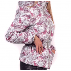 Костюм утепленный женский из курточной ткани, принт-оригами