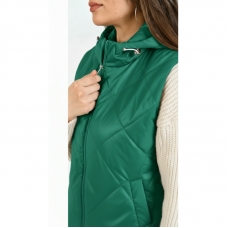Жилет женский стёганый,цвет- изумрудный