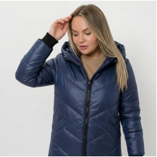 Полупальто женское демисезонное   утепленное стеганое  , цвет - синий