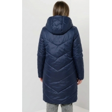 Полупальто женское демисезонное   утепленное стеганое  , цвет - синий